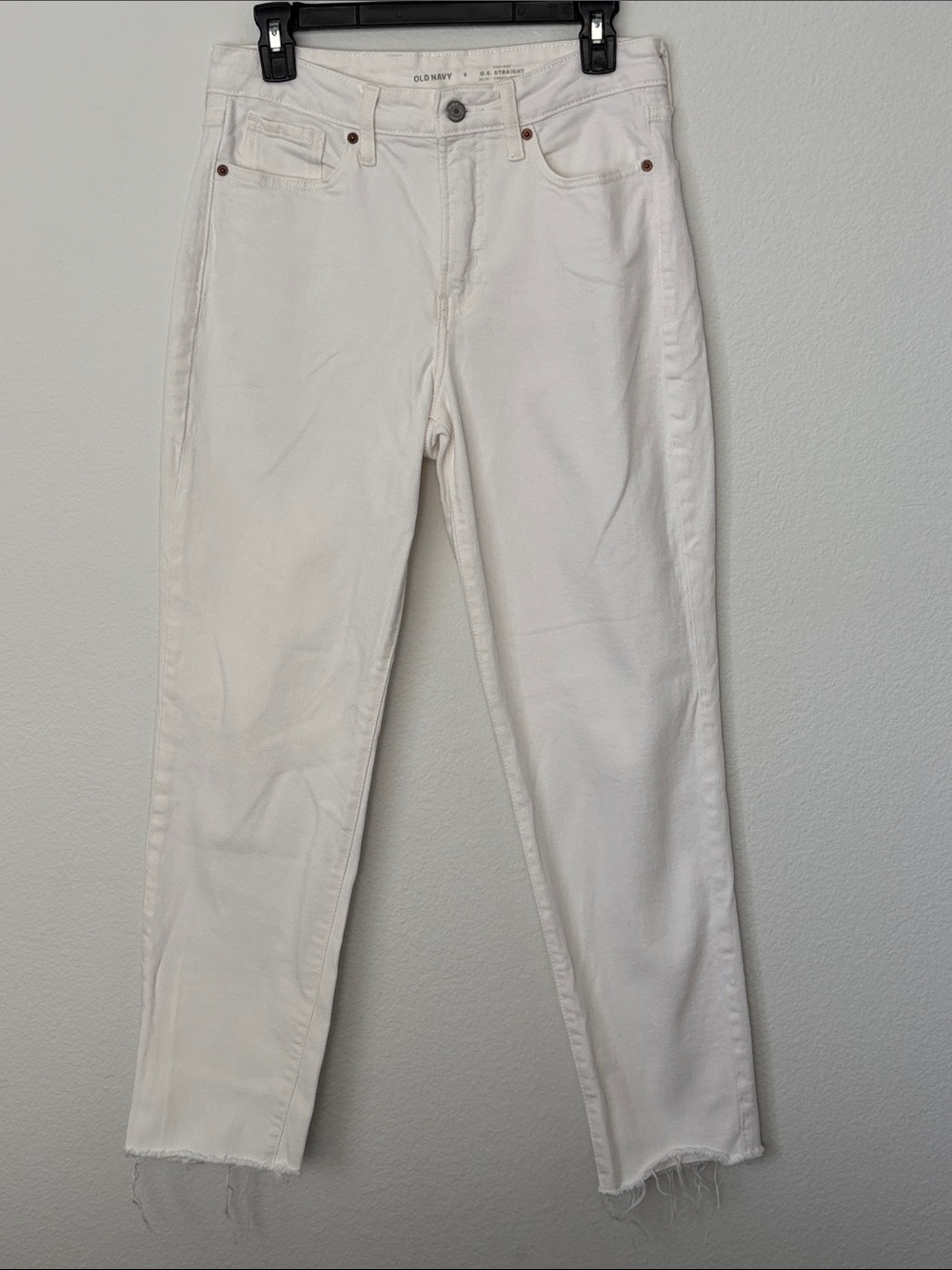 Old Navy Calla Lilly White OG Straight Leg High-Rise Jeans
